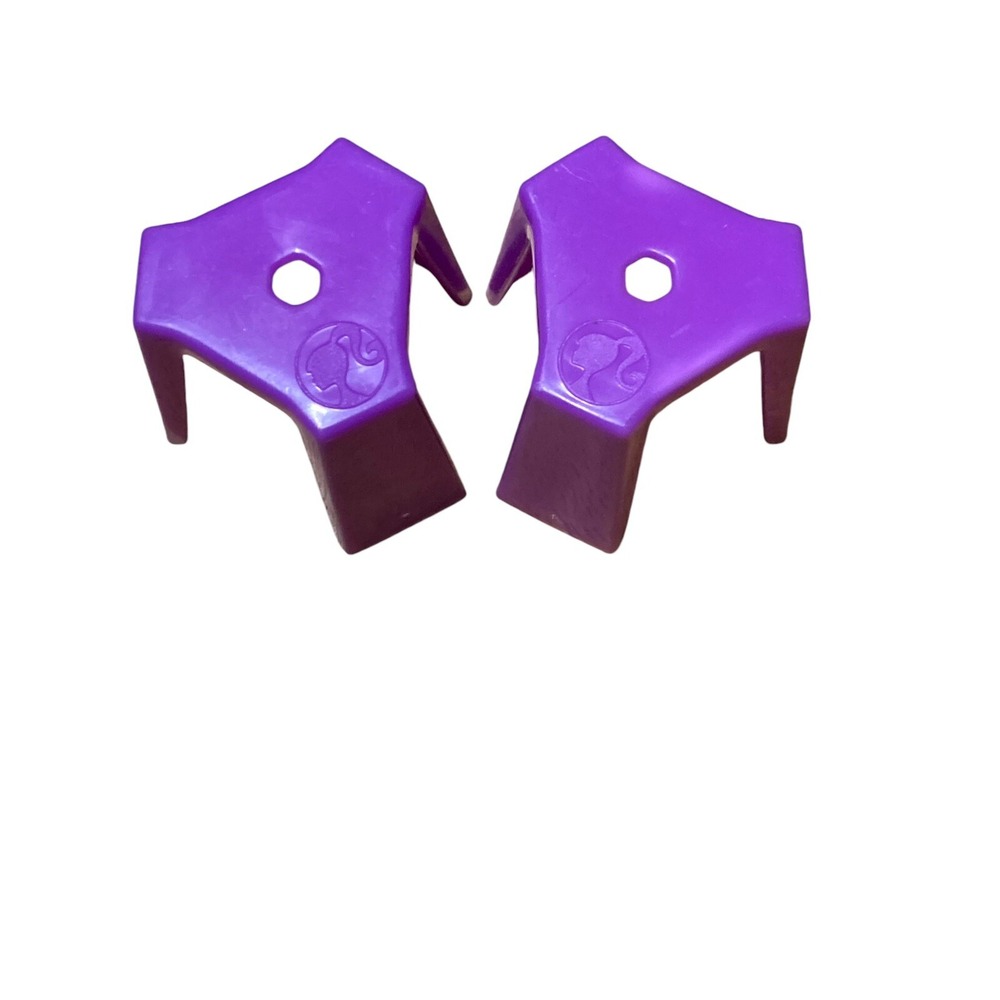 Barbie Accessories 2 Pieces Chairs Stools Nightstands Dollhouse Furniture Purple